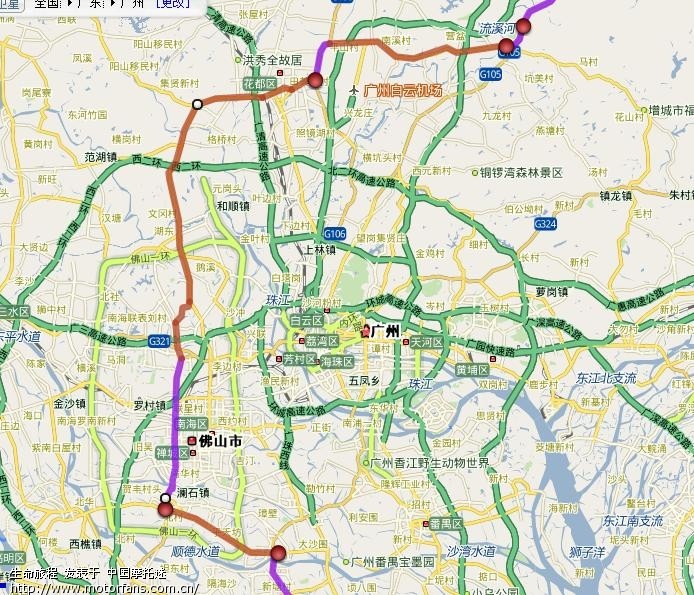 105国道广州段能否过j江西牌摩托车