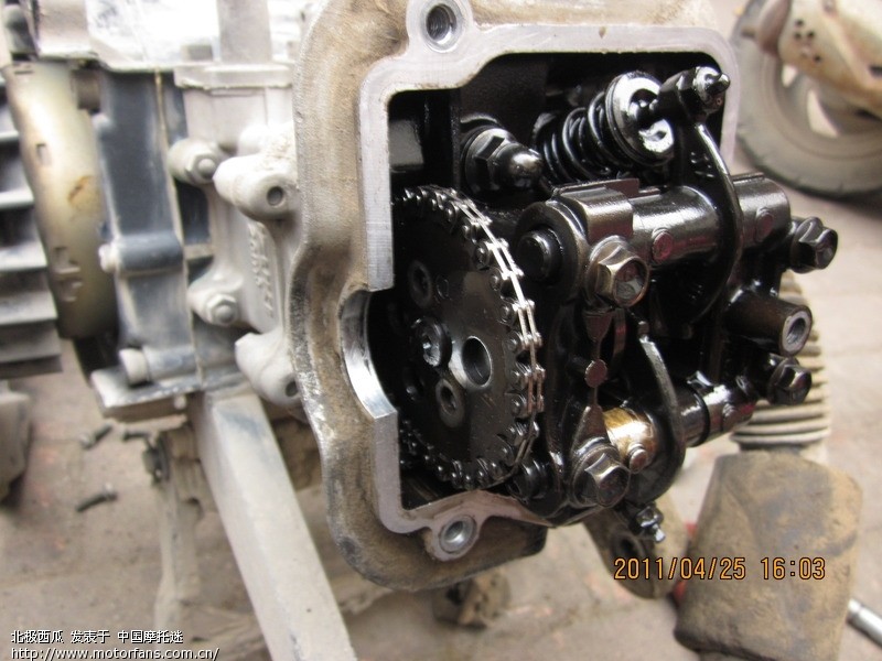 超人维护,换正时链、气门、摇臂、活塞环等 - 