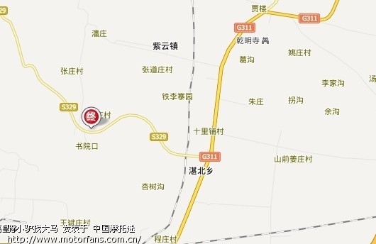 付一下地图吧,方便大家来游玩   来紫云山路线, 在g311国道襄城县湛北图片
