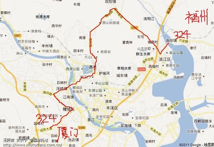 福建广东广西禁摩限摩城市过境路线指南2011