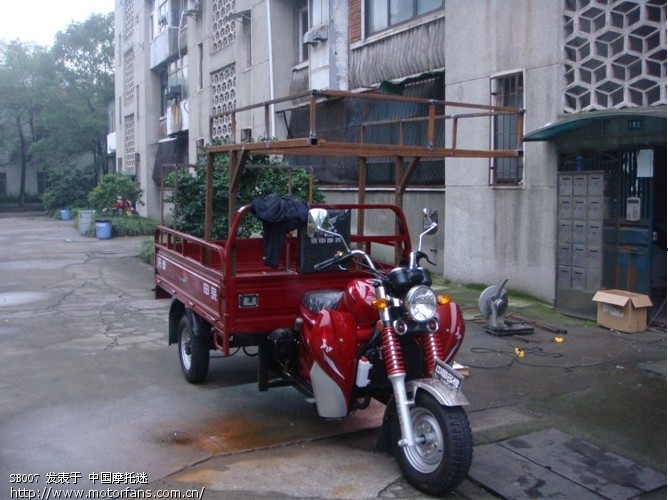 用三轮摩托车改辆房车