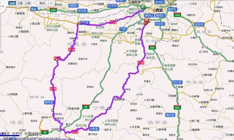 翻越秦岭我看了下地图,s210,g108,g210,还有几条高速公路.