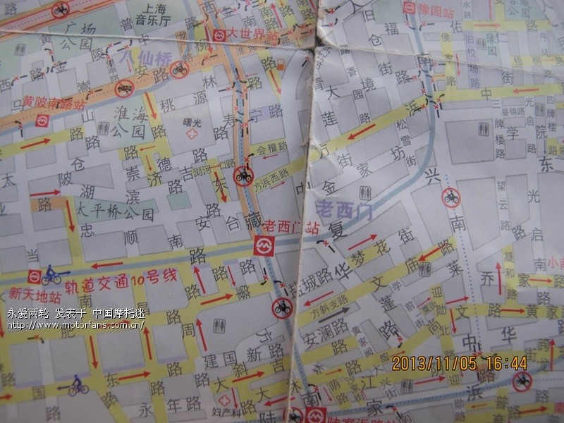 上海交通地图上标有河南南路和西藏南路二轮禁行,可我去斜土路口和