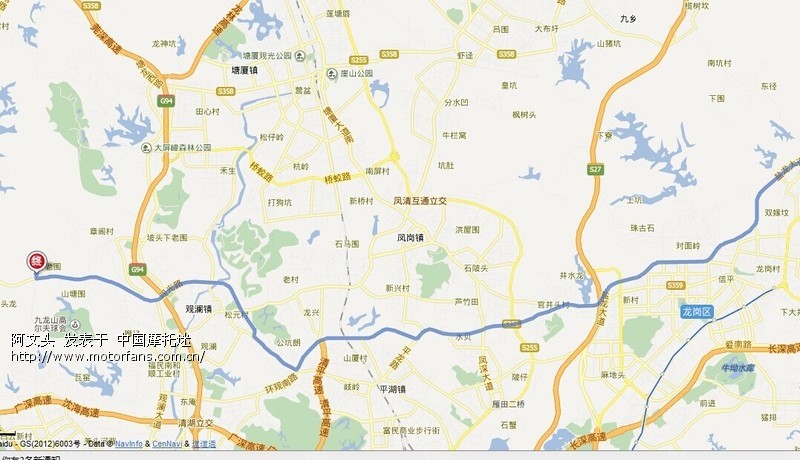 梅州兴宁到深圳大水坑请熟悉的摩友指点路线