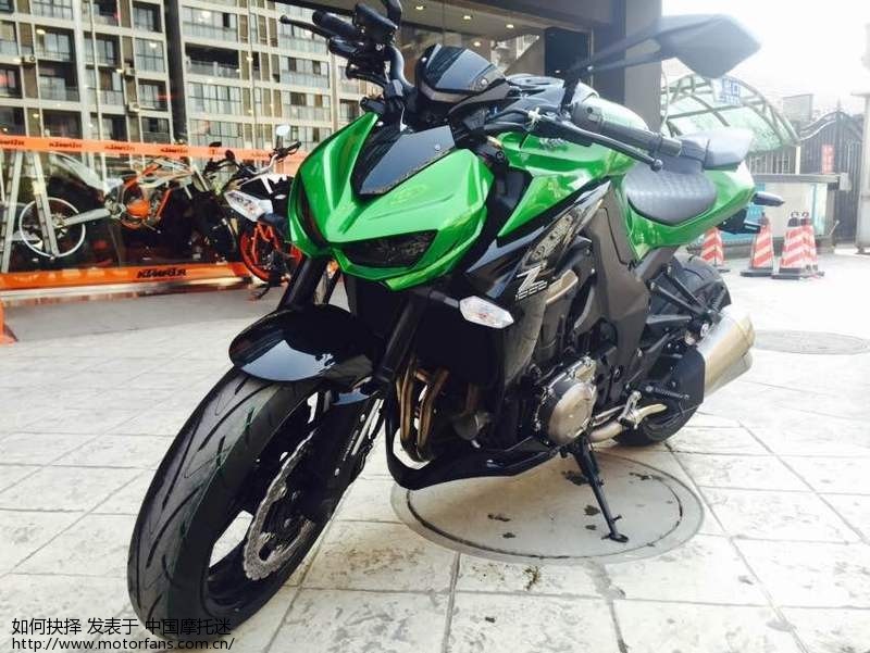 出全新0公里 2015款关贸 kawasaki z1000 abs版绿色!