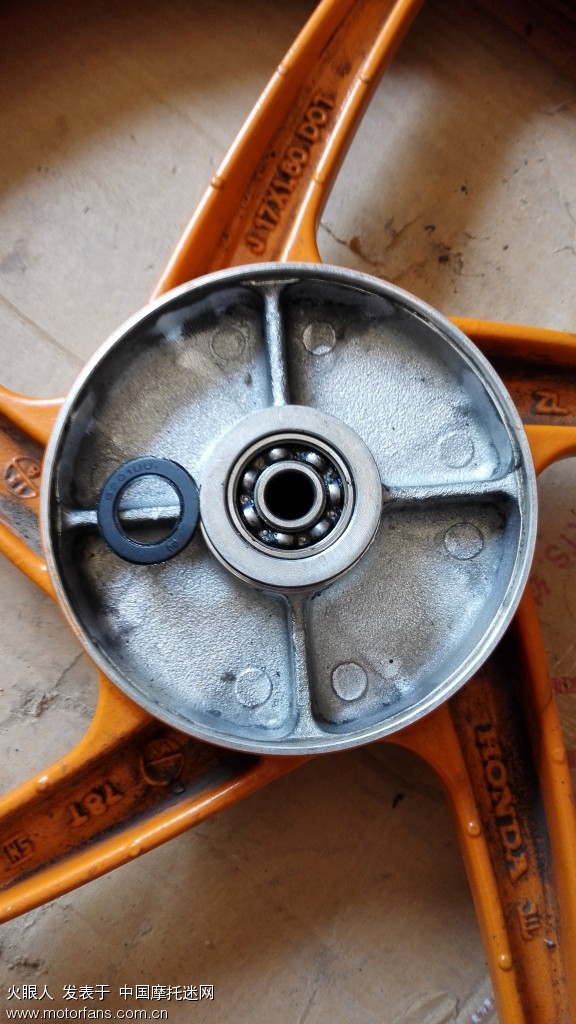 飘悦110-16A后轮轴承异响,已拆下,拆装报告已