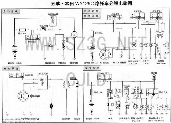 论坛 69 摩托车论坛 69 维修改装 69 五羊125-f和125-c的电路图